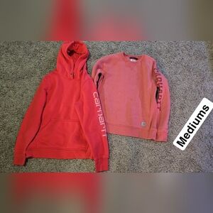 Carhartt Coral and Salmon Sweatshirts